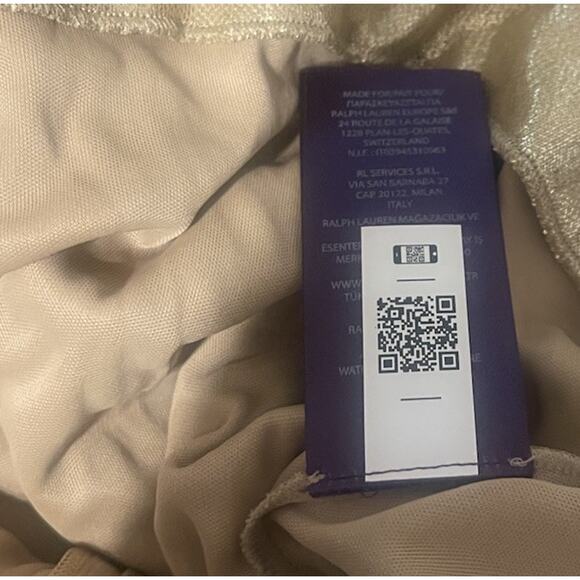 Ralph Lauren Purple Label Women's 8 Gold Annike Halter Embellished Blouse EUC - Picture 8 of 8